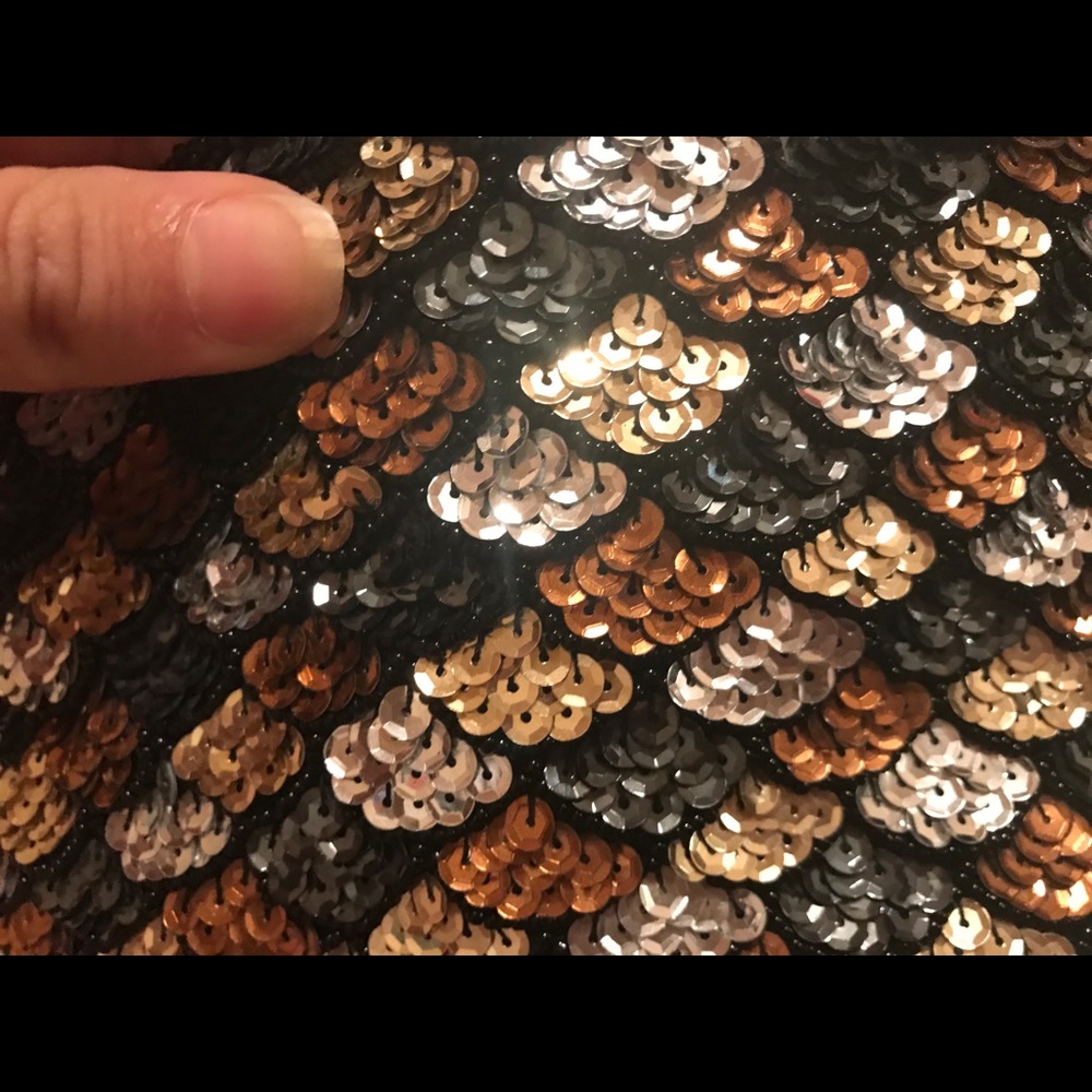 Vintage Black,Bronze & Gold sequined purse. - Picture 2 of 4